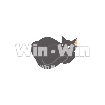 黒猫のCG・イラスト素材 W-024239
