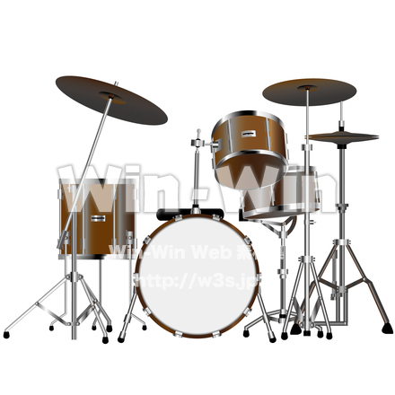 ドラムセットのCG・イラスト素材 W-024025