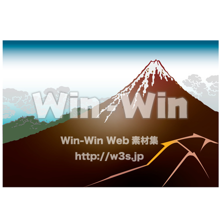 富嶽三十六景山下白雨（カラー）のCG・イラスト素材 W-027171