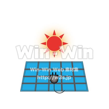 太陽光パネル　シンボルのCG・イラスト素材 W-027558