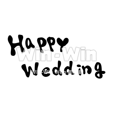 Happy Weddingのシルエット素材 W-026000