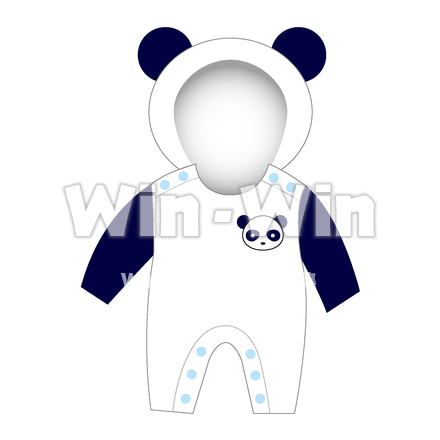 パンダのベビー服のCG・イラスト素材 W-026782