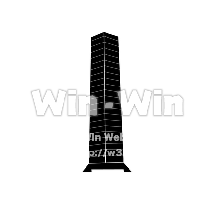 千葉ポートタワーのシルエット素材 W-026510