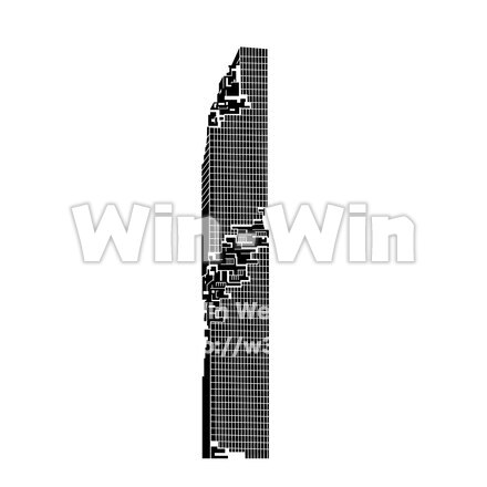 マハナコンタワーのシルエット素材 W-026466