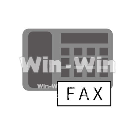 FAXでの注文アイコンのシルエット素材 W-026951
