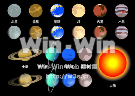 太陽系惑星のCG・イラスト素材 W-027948