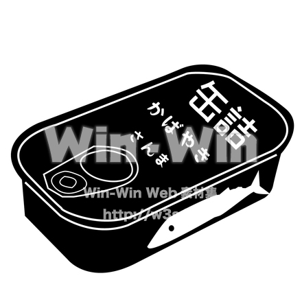 缶詰のシルエット素材 W-027553