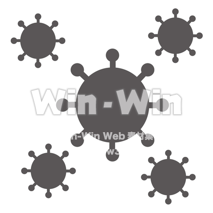 新型ウイルスの危険のシルエット素材 W-026950