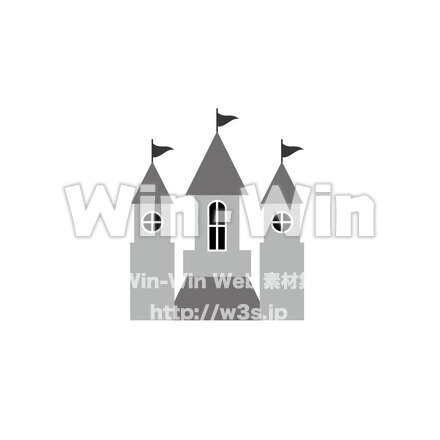 お城のシルエット素材 W-026704