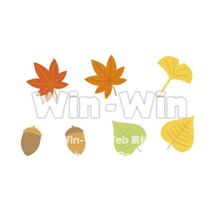 秋の葉っぱのCG・イラスト素材 W-028406