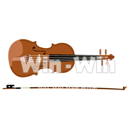 ヴァイオリンのCG・イラスト素材 W-028341