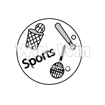 スポーツアイコンのシルエット素材 W-028646
