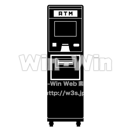ATMのシルエット素材 W-028550