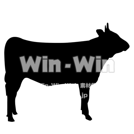 宮崎牛のシルエット素材 W-029596