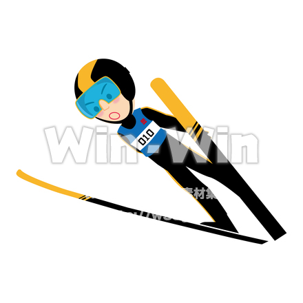 オリンピック競技　スキージャンプのCG・イラスト素材 W-029877