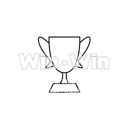優勝カップのシルエット素材 W-029439