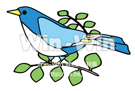 青い小鳥のCG・イラスト素材 W-029715