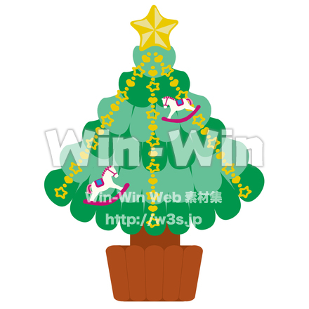 クリスマスツリーのCG・イラスト素材 W-029226