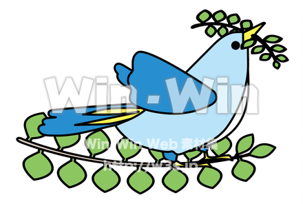 青い小鳥のCG・イラスト素材 W-029717