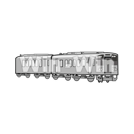電車のシルエット素材 W-028761