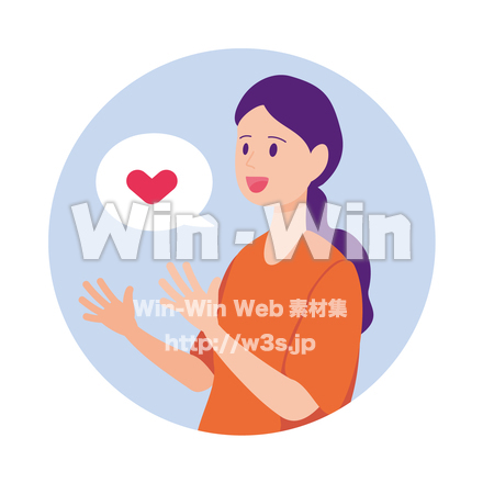フラットな女性のCG・イラスト素材 W-030670