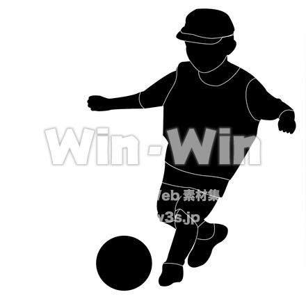 人物のシルエット素材 W-030838