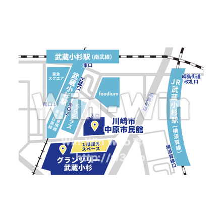 なかはらっぱ祭り_地図のCG・イラスト素材 W-030346