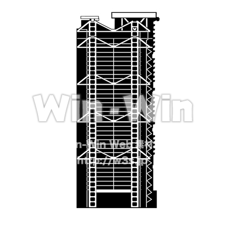 HSBC Main Buildingのシルエット素材 W-030232