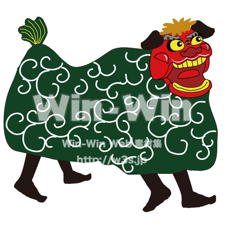 獅子舞3のCG・イラスト素材 W-030787