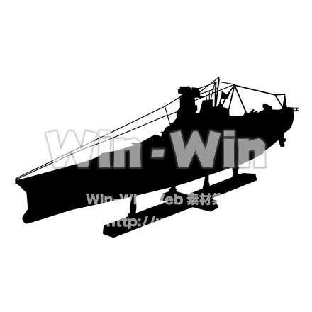 船舶模型のシルエット素材 W-000398