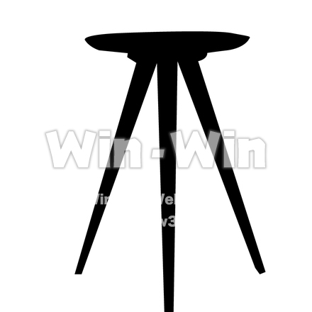 椅子のシルエット素材 W-002584