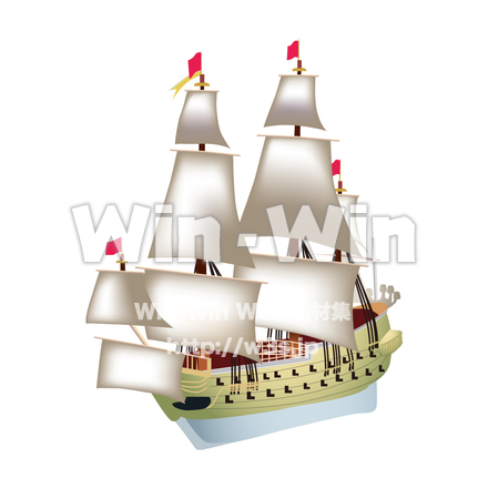 帆船のCG・イラスト素材 W-003653