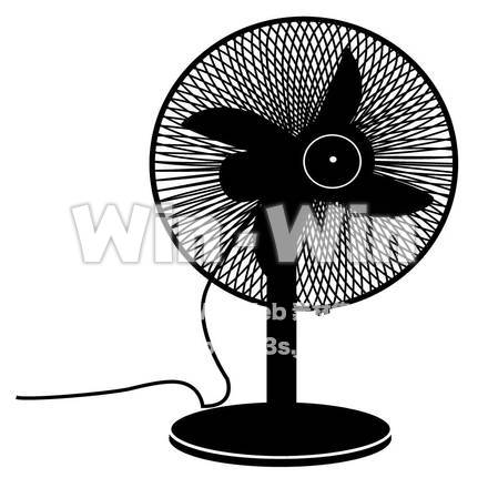 扇風機のシルエット素材 W-002949