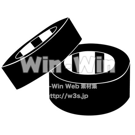 テープのシルエット素材 W-002848