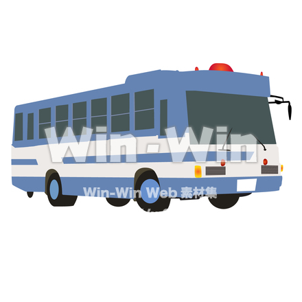 機動隊輸送車のCG・イラスト素材 W-005708
