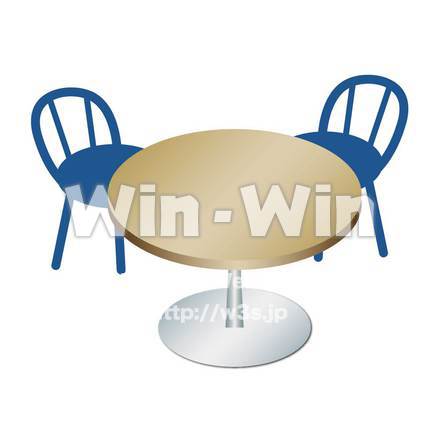 テーブルとイスのCG・イラスト素材 W-006089