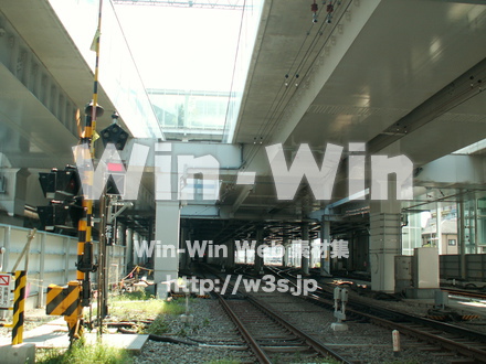 元住吉駅の線路の写真素材 W-007533