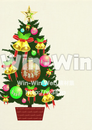 クリスマスツリーの背景のCG・イラスト素材 W-008928