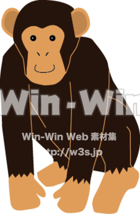 チンパンジーのCG・イラスト素材 W-010426