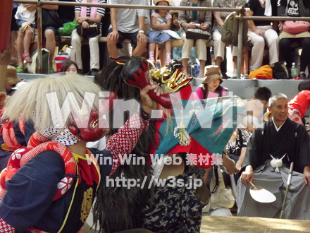 菅の獅子舞の写真素材 W-013269
