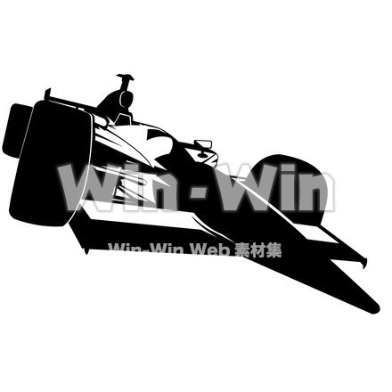 レーシングカーのシルエット素材 W-015188