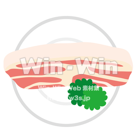 豚バラ肉のCG・イラスト素材 W-014195