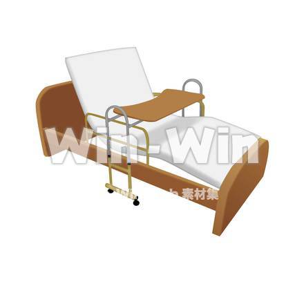 介護ベッドのCG・イラスト素材 W-014441