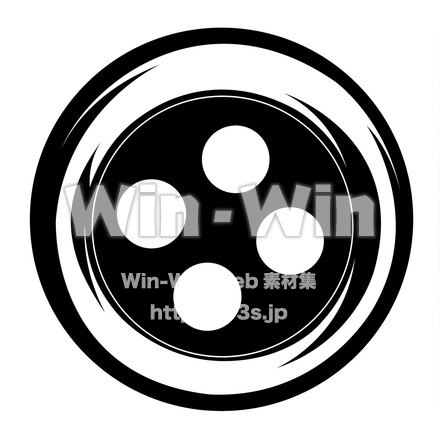 ボタンのシルエット素材 W-015822
