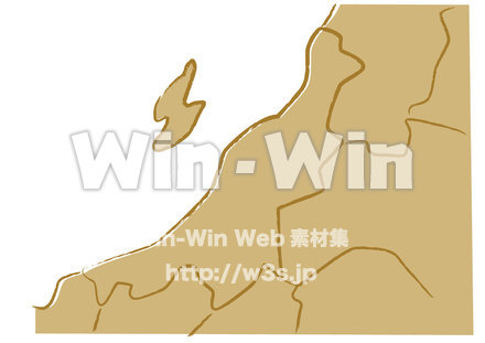 新潟県地図のCG・イラスト素材 W-015965