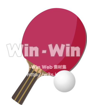 卓球ラケットとボールのCG・イラスト素材 W-015051