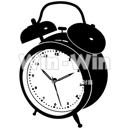 目覚まし時計のシルエット素材 W-015340