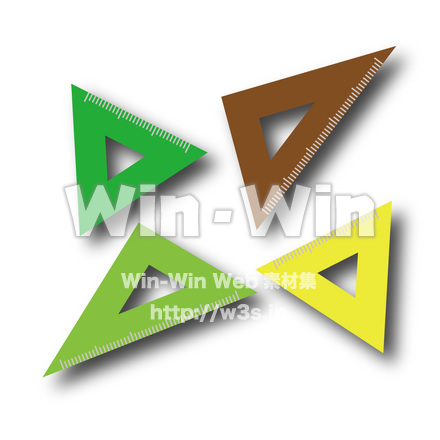 三角定規のCG・イラスト素材 W-014919