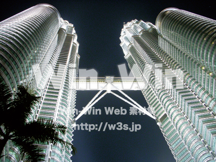 マレーシアのツインタワーの写真素材 W-016276