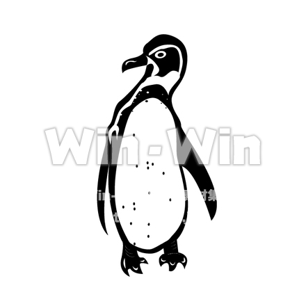 ペンギンのシルエット素材 W-016708